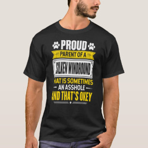 Stolzes Eltern eines silken Windhound Hundebesitze T-Shirt