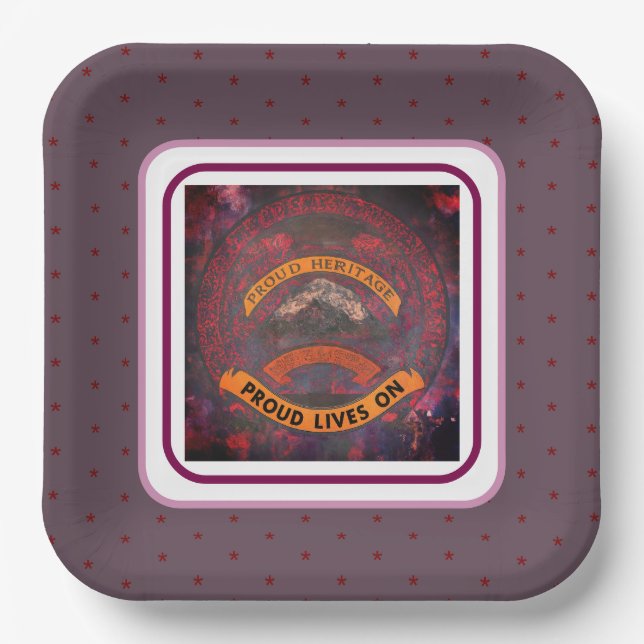 Stolzes Erbe lebt weiter Pappteller (Vorderseite)