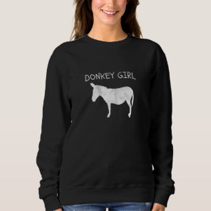 Stolzes Eselmädchen Frauen Lieben Tier Pferd Esel Sweatshirt