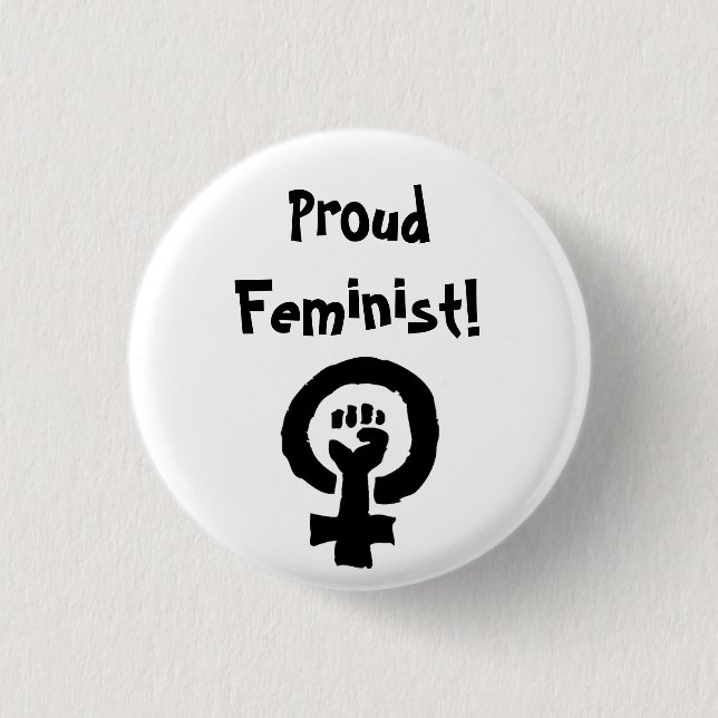 Stolzes feministisches Button (Vorderseite)