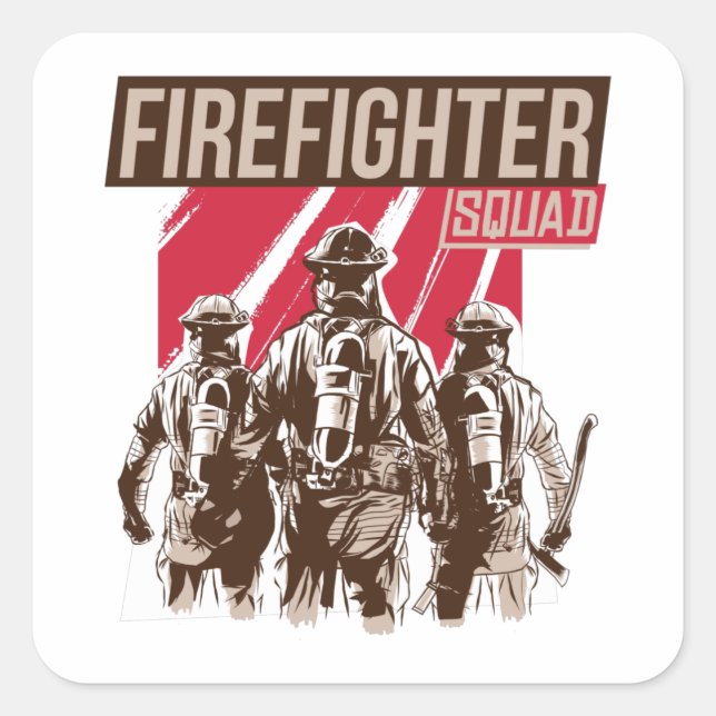 Stolzes Feuerwehrschiff Quadratischer Aufkleber (Vorderseite)