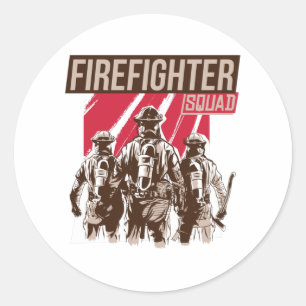 Stolzes Feuerwehrschiff Runder Aufkleber