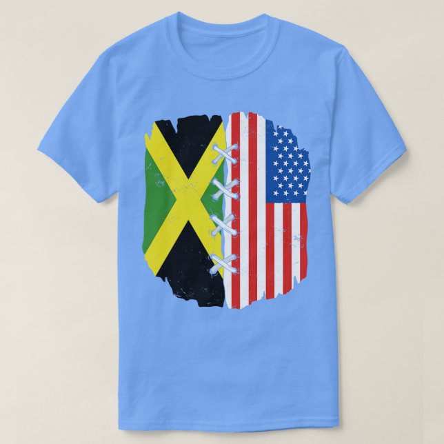 Stolzes jamaikanisches amerikanisches Erbe Jamaica T-Shirt (Design vorne)