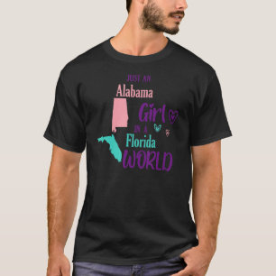 Stolzes Mädchen Design Nur ein Alabama Mädchen in T-Shirt