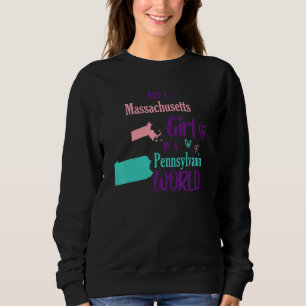 Stolzes Mädchen Nur ein Mädchen aus Massachusetts Sweatshirt
