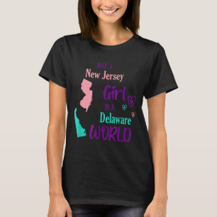 Stolzes Mädchen, nur ein Mädchen aus New Jersey in T-Shirt