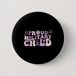 Stolzes Militärkind Lila für Militärkinder T Button