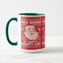 Stolzes Mitglied auf Santas unartiger Liste Tasse