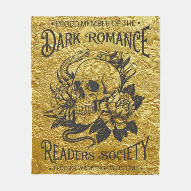 Stolzes Mitglied der Dark Romance Reader Society Fleecedecke (Vorderseite)