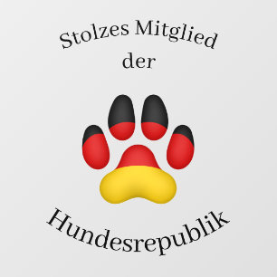Stolzes Mitglied der Hundesrepublik German Dog Fensteraufkleber