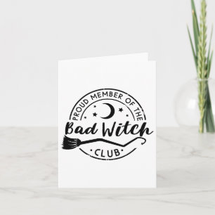 Stolzes Mitglied des Byd Witch Club Funny Hallowee Karte