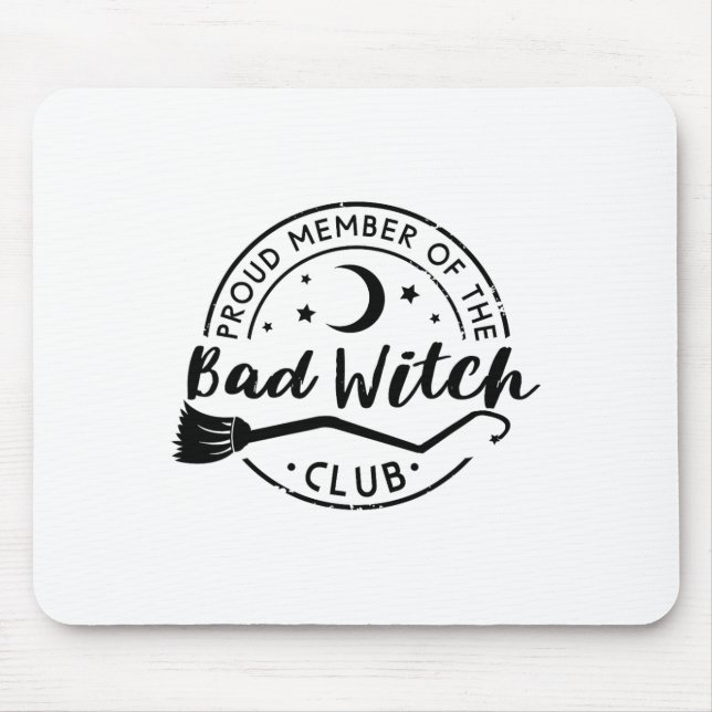 Stolzes Mitglied des Byd Witch Club Funny Hallowee Mousepad (Vorne)
