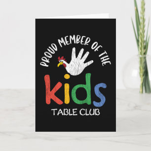Stolzes Mitglied des Kids Table Clubs Lustige Fami Karte