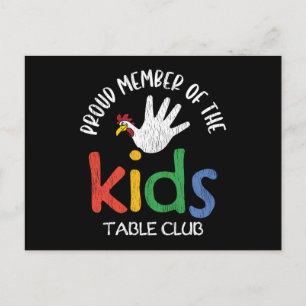 Stolzes Mitglied Des Kids Table Clubs Lustige Fami Postkarte