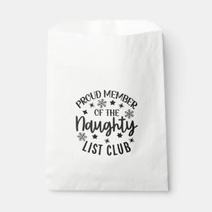 Stolzes Mitglied des Naughty List Club Weihnachten Geschenktütchen