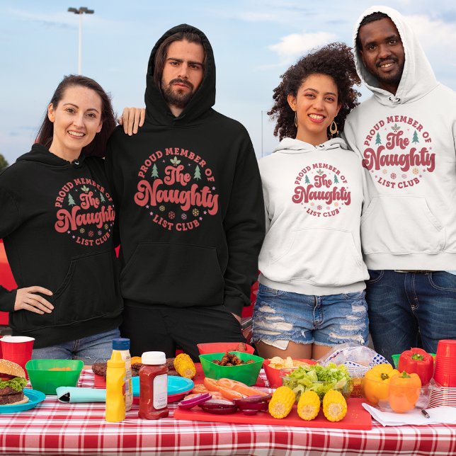 Stolzes Mitglied des Naughty List Club Weihnachten Hoodie (Von Creator hochgeladen)