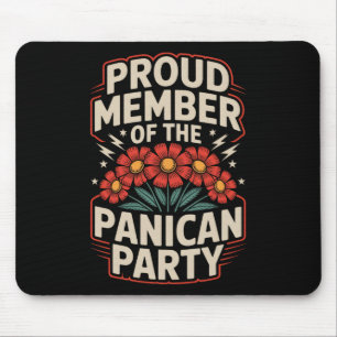 Stolzes Mitglied des Panican Party Floral Anti Tru Mousepad