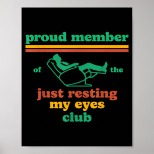 Stolzes Mitglied des Resting Eyes Club Dad Vaterta Poster