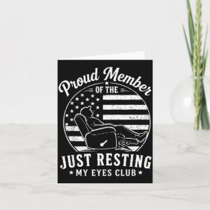 Stolzes Mitglied Des Resting Eyes Club Vatertag Karte
