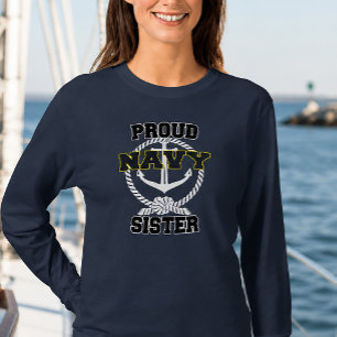 Stolzes Navy-Schwester-Anker-Shirt T-Shirt