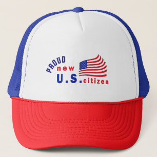 Stolzes neues amerikanisches T-Shirt, neue US-Bürg Truckerkappe