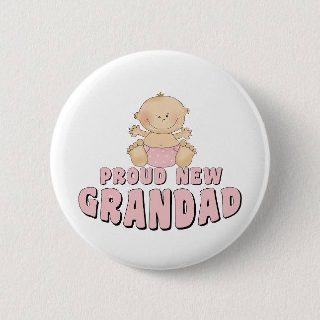 STOLZES NEUES    Grandad-Mädchen Button (Vorderseite)