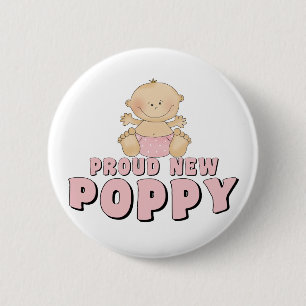 STOLZES NEUES Klatschmohn-Mädchen Button