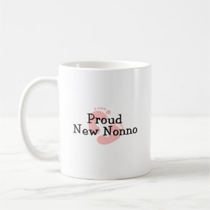 Stolzes neues Nonno-Baby-Mädchen-Fußabdrücke Tasse