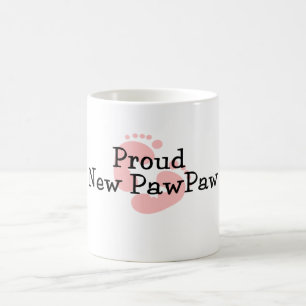 Stolzes neues PawPaw-Baby-Mädchen Fußabdrücke Tasse