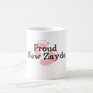 Stolzes neues Zayde Baby-Mädchen Fußabdrücke Tasse