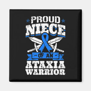 Stolzes Nichte eines Ataxia Warrior Blue Awareness Magnet