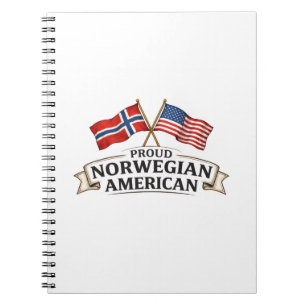 Stolzes norwegisch-amerikanisches Notizbuch Notizblock