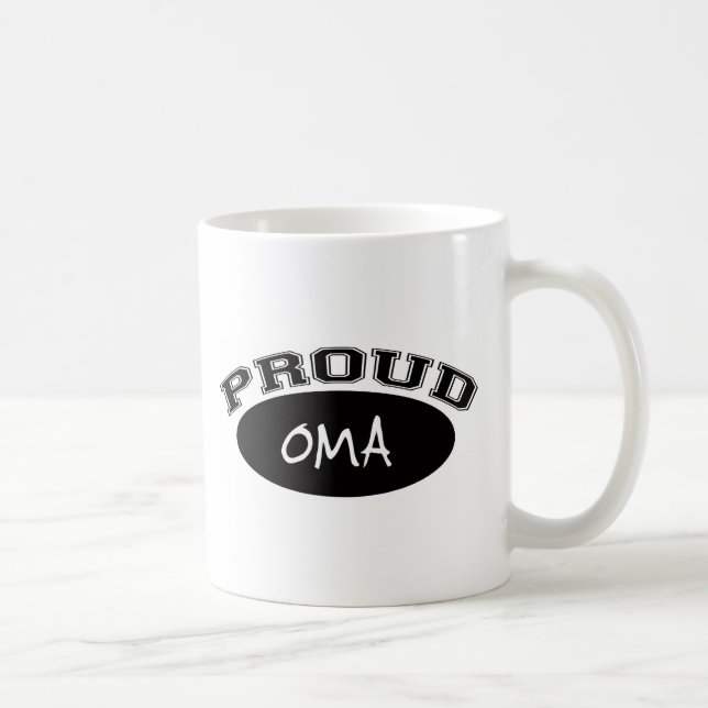 Stolzes Oma (Schwarzes) Kaffeetasse (Rechts)