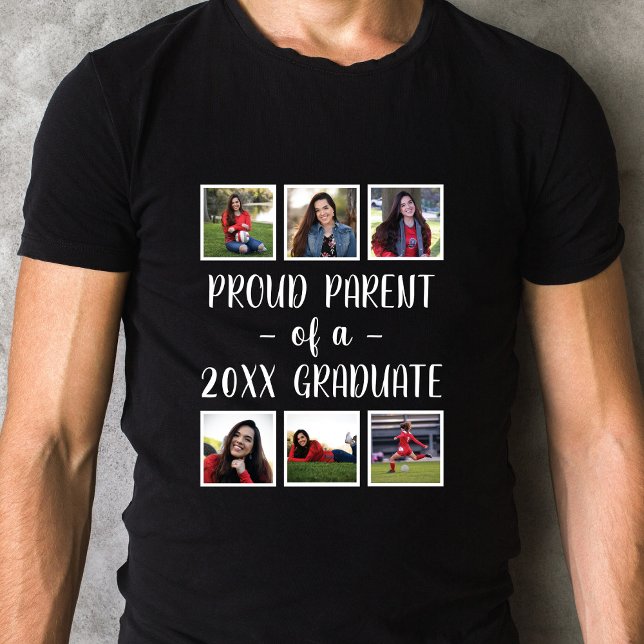 Stolzes Parent eines Graduate SIX Foto Abschluss T-Shirt (Von Creator hochgeladen)