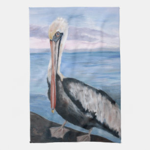 Stolzes Pelikan-Geschirrtuch Geschirrtuch