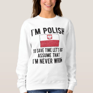 Stolzes polnisches Erbe Polen roots polnische Flag Sweatshirt