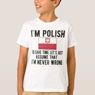 Stolzes polnisches Erbe Polen roots polnische Flag T-Shirt