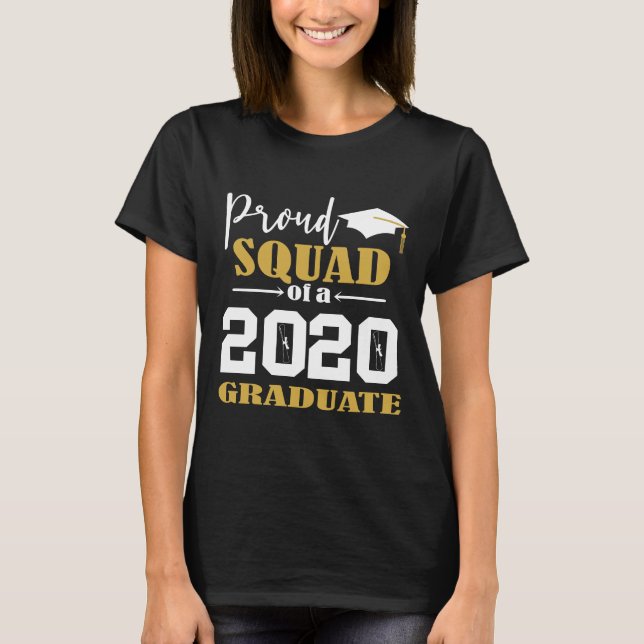 Stolzes Quadrat eines 2020 Graduate White T-Shirt (Vorderseite)