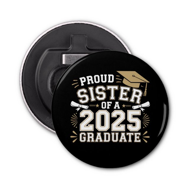 Stolzes Register einer 2025-Graduatenfamilie Flaschenöffner (Vorderseite)