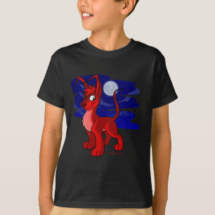 Stolzes rotes Gelert durch Mondschein T-Shirt