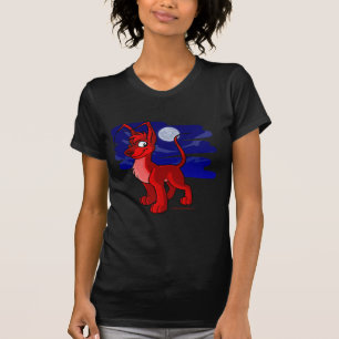 Stolzes rotes Gelert durch Mondschein T-Shirt