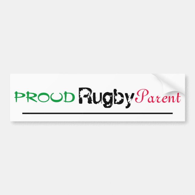 stolzes Rugbyelternteil Autoaufkleber (Vorne)
