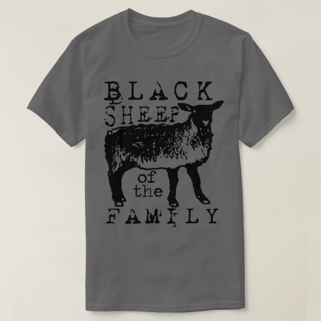 Stolzes schwarzes Schaf der Familie T-Shirt (Design vorne)
