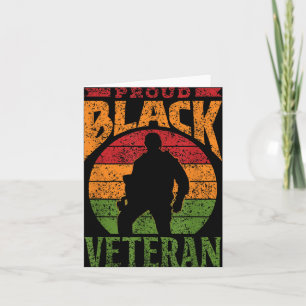 Stolzes schwarzes Veteran Soldat Afrikanischer Mil Karte
