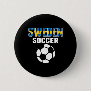 Stolzes Schweden Fußball Fans Trikot - Unterstütze Button