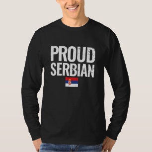 Stolzes serbisches Vintage-Serbien-Flagge T-Shirt