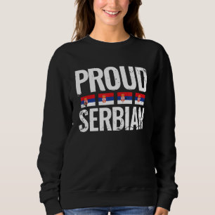 Stolzes serbisches Vintages Srbija Flag Serbien Sweatshirt