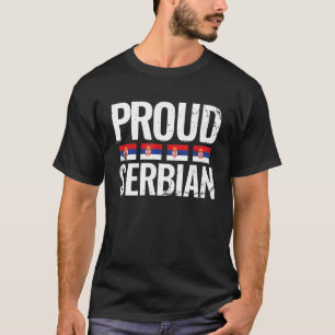 Stolzes serbisches Vintages Srbija Flag Serbien T-Shirt
