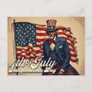 Stolzes Soul des 4. Juli Feiertagspostkarte