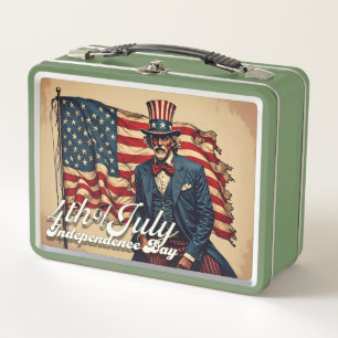 Stolzes Soul des 4. Juli Metall Brotdose